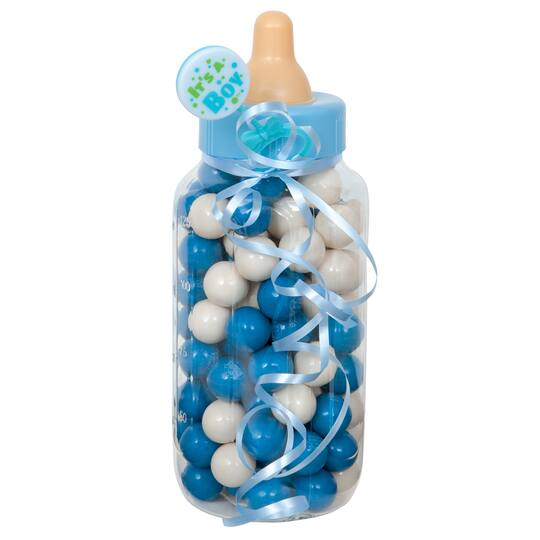 Plastic Blue Baby Bottle Bank Boy Baby Shower Decorations Plastic Blue Baby Bottle Bank Boy Baby Shower Decorations
